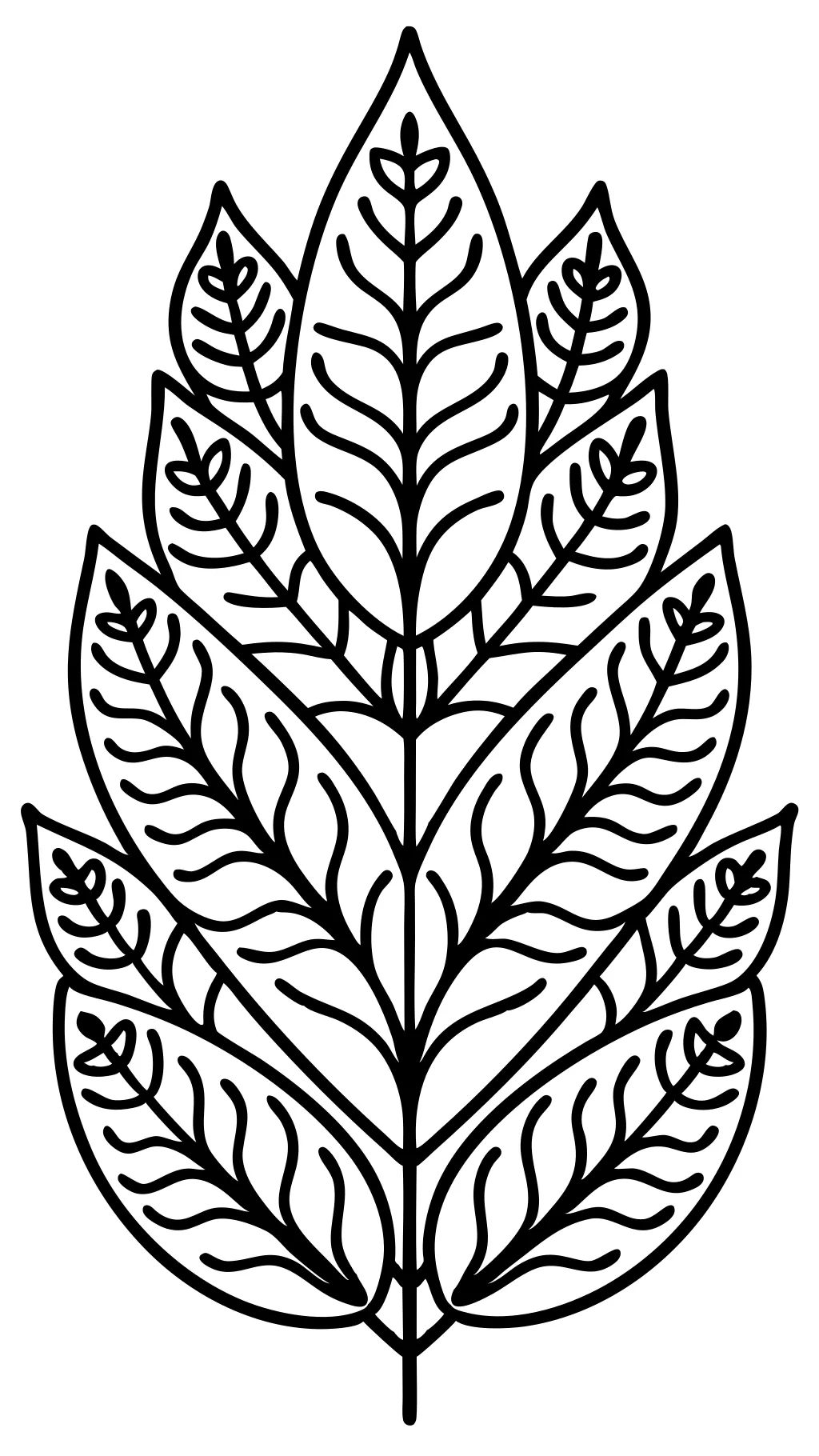 coloring pages with leaves